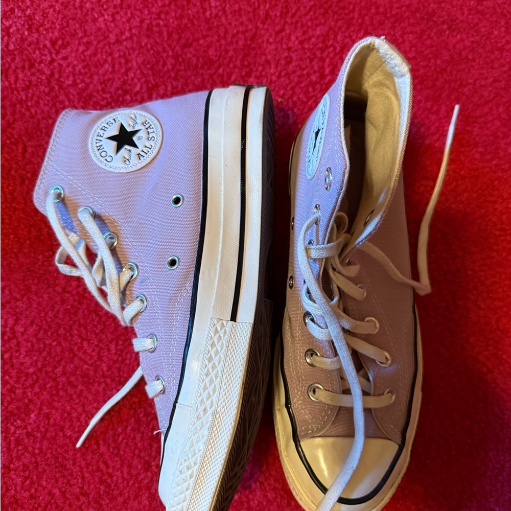 Light Purple High Top Converse